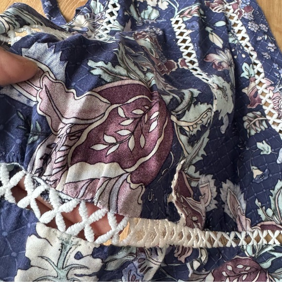 Jaase Navy Floral Maxi Dress with Pink and Cream Blooms - Picture 5 of 12